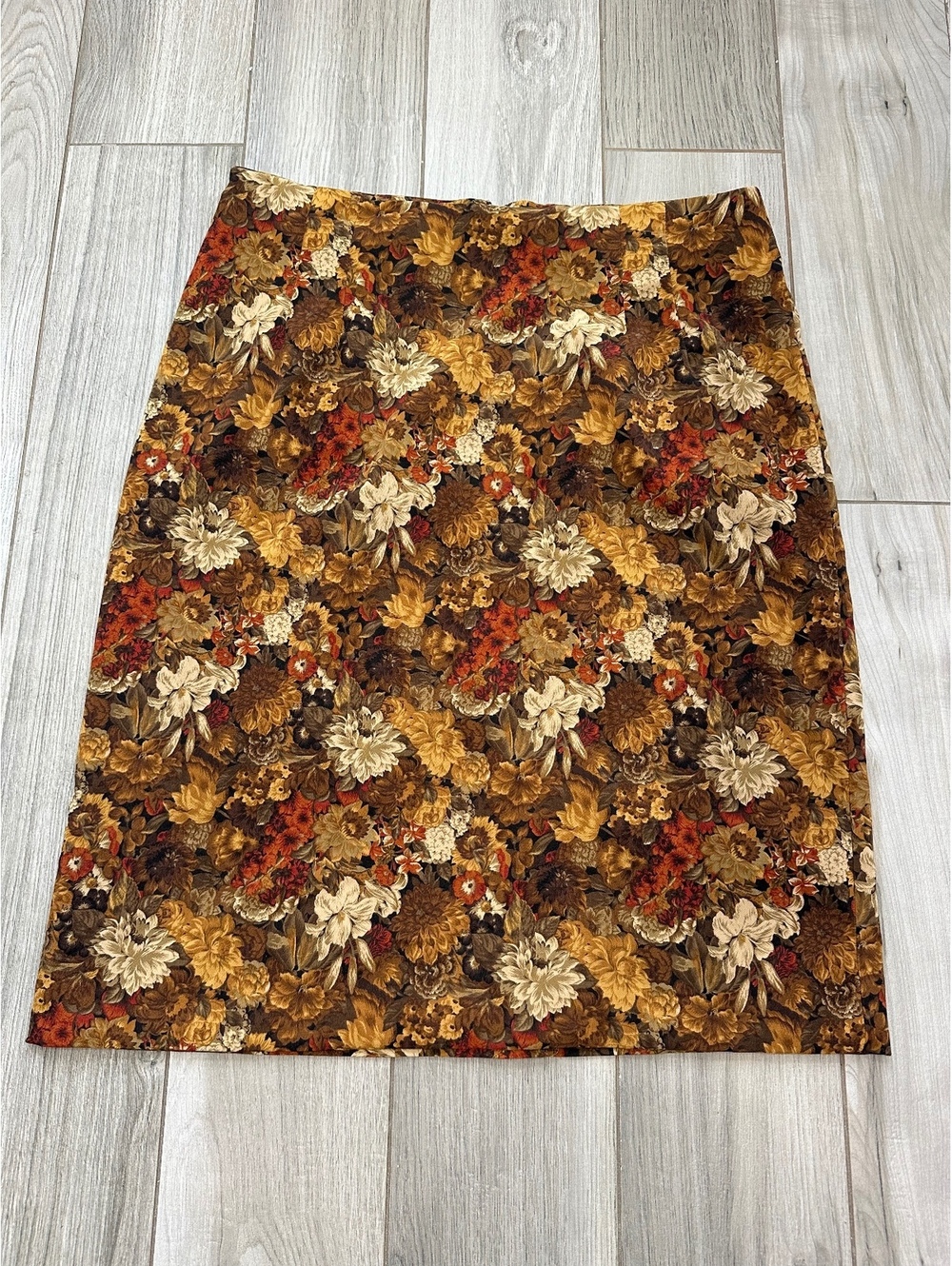 Vintage BRIGGS New York Floral Pattern Knee-Length Skirt Size 16